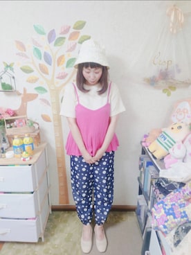 「POU DOU DOU（プードゥドゥ）のアイテム」を使った、ユーリさん（レディース・152cm）の夏コーディネート