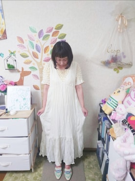 「apres jour（アプレジュール）のアイテム（ワンピース/ドレス）」を使った、ユーリさん（レディース・152cm）の夏コーディネート