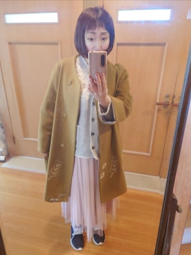「POU DOU DOU（プードゥドゥ）のアイテム（ジャケット/アウター）」を使った、ユーリさん（レディース・152cm）の冬コーディネート
