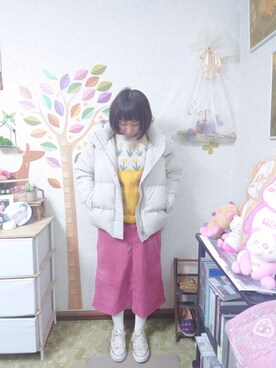 「A part by（アパートバイ）のアイテム（ジャケット/アウター）」を使った、ユーリさん（レディース・152cm）の冬コーディネート