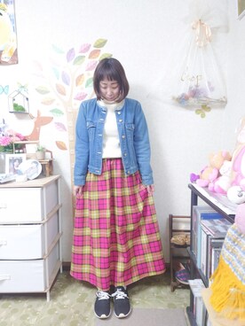 「MERLOT（メルロー）のアイテム（ニット/セーター）」を使った、ユーリさん（レディース・152cm）の春コーディネート