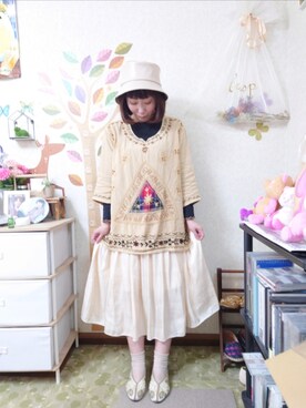 「RAGEBLUE（レイジブルー）のアイテム（帽子）」を使った、ユーリさん（レディース・152cm）の春コーディネート
