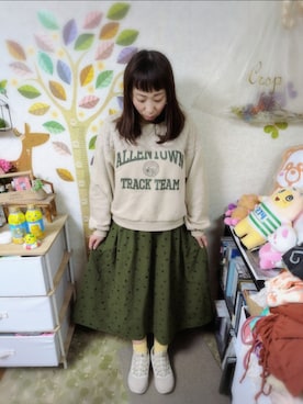 「Samansa Mos2（サマンサ モスモス）のアイテム」を使った、ユーリさん（レディース・152cm）の秋コーディネート