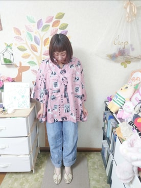 「unrelaxing（アンリラクシング）のアイテム」を使った、ユーリさん（レディース・152cm）の夏コーディネート