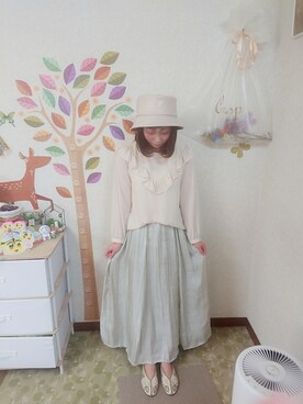 「RAGEBLUE（レイジブルー）のアイテム（帽子）」を使った、ユーリさん（レディース・152cm）の秋コーディネート