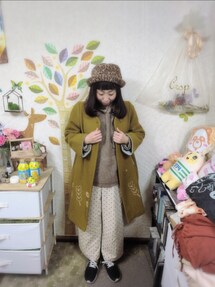 POU DOU DOU（プードゥドゥ）の「裾刺繍コクーンコート（チェスター