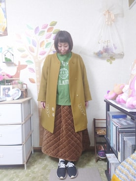 「POU DOU DOU（プードゥドゥ）のアイテム（ジャケット/アウター）」を使った、ユーリさん（レディース・152cm）の冬コーディネート