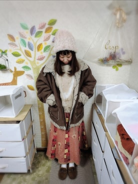 「Bab（バブ）のアイテム」を使った、ユーリさん（レディース・152cm）の冬コーディネート