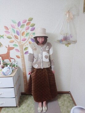 「RAGEBLUE（レイジブルー）のアイテム（帽子）」を使った、ユーリさん（レディース・152cm）の秋コーディネート