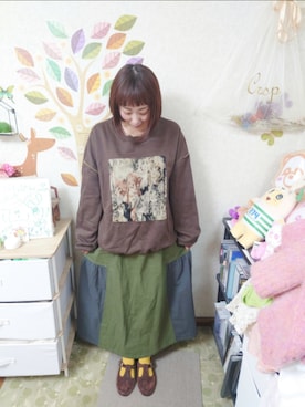 「CRB（シーアールビー）のアイテム」を使った、ユーリさん（レディース・152cm）の秋コーディネート