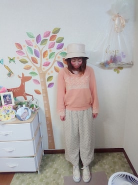 「RAGEBLUE（レイジブルー）のアイテム（帽子）」を使った、ユーリさん（レディース・152cm）の秋コーディネート
