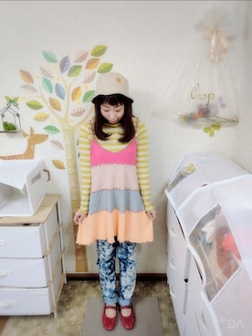 「Crisp（クリスプ）のアイテム」を使った、ユーリさん（レディース・152cm）の春コーディネート