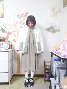 「POU DOU DOU（プードゥドゥ）のアイテム（ワンピース/ドレス）」を使った、ユーリさん（レディース・152cm）の春コーディネート