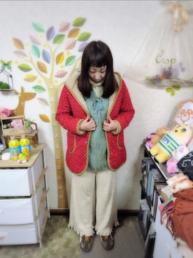 「Crisp（クリスプ）のアイテム」を使った、ユーリさん（レディース・152cm）の冬コーディネート