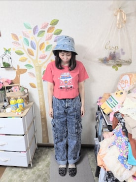 「アイテム（サンダル）」を使った、ユーリさん（レディース・152cm）の秋コーディネート