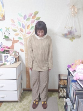 「niko and...（ニコアンド）のアイテム（その他シューズ）」を使った、ユーリさん（レディース・152cm）の秋コーディネート