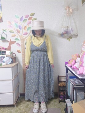 「RAGEBLUE（レイジブルー）のアイテム（帽子）」を使った、ユーリさん（レディース・152cm）の春コーディネート