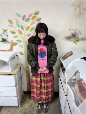 「MERLOT（メルロー）のアイテム」を使った、ユーリさん（レディース・152cm）の春コーディネート