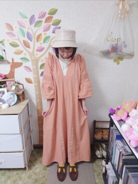 「RAGEBLUE（レイジブルー）のアイテム（帽子）」を使った、ユーリさん（レディース・152cm）の秋コーディネート