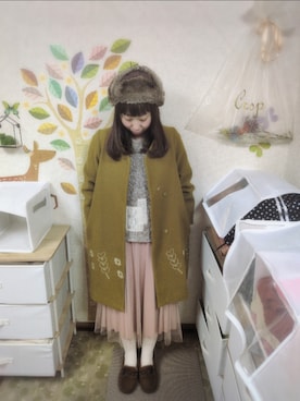 「Crisp（クリスプ）のアイテム」を使った、ユーリさん（レディース・152cm）の冬コーディネート