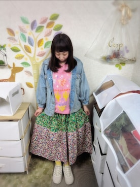 「MERLOT（メルロー）のアイテム」を使った、ユーリさん（レディース・152cm）の春コーディネート