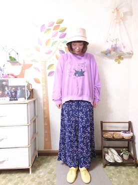 「RAGEBLUE（レイジブルー）のアイテム（帽子）」を使った、ユーリさん（レディース・152cm）の春コーディネート