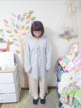 「Crisp（クリスプ）のアイテム（その他パンツ）」を使った、ユーリさん（レディース・152cm）の秋コーディネート