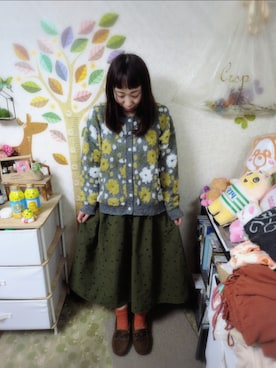 「アイテム（スカート）」を使った、ユーリさん（レディース・152cm）の秋コーディネート