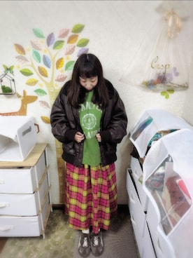 「MERLOT（メルロー）のアイテム」を使った、ユーリさん（レディース・152cm）の春コーディネート