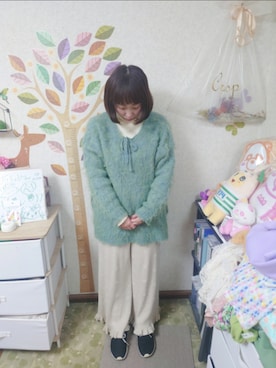 「Crisp（クリスプ）のアイテム（その他パンツ）」を使った、ユーリさん（レディース・152cm）の秋コーディネート