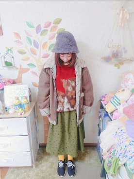 「kutir（クティール）のアイテム（ニット/セーター）」を使った、ユーリさん（レディース・152cm）の冬コーディネート