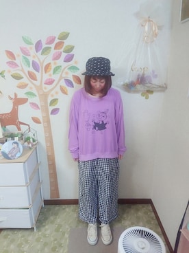 「MOOMIN（ムーミン）のアイテム（トップス）」を使った、ユーリさん（レディース・152cm）の秋コーディネート