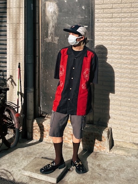 「FILA（フィラ）のアイテム（キャップ）」を使った、Dylanさん（メンズ・160cm）の夏コーディネート