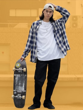 「Cooperstown Ball Cap（クーパーズタウンボールキャップ）のアイテム」を使った、yasuhiro roopさん（メンズ・175cm）の秋コーディネート