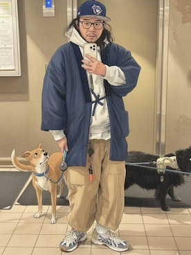 「アイテム（その他アウター）」を使った、Jason Corneliusさん（メンズ・174cm）の秋コーディネート