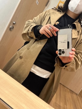 「ラフコーデ」｜「アイテム（トレンチコート）」を使った、38さん（レディース・157cm）の秋コーディネート