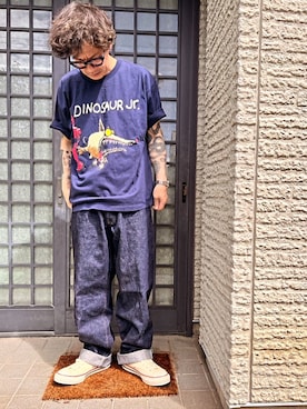 「TCB jeans（ティーシービージーンズ）のアイテム」を使った、髙橋 ロカさん（メンズ・180cm）の秋コーディネート
