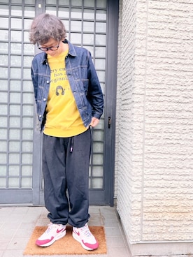 「Levi's（リーバイス）のアイテム（ジャケット/アウター）」を使った、髙橋 ロカさん（メンズ・180cm）の秋コーディネート
