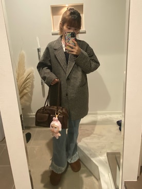 「NICE CLAUP（ナイスクラップ）のアイテム」を使った、ぴぃさん（レディース・153cm）の冬コーディネート