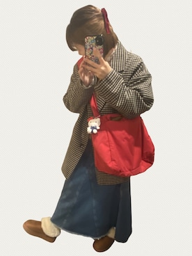 「アイテム（PC・スマホグッズ/家電）」を使った、ぴぃさん（レディース・153cm）の冬コーディネート