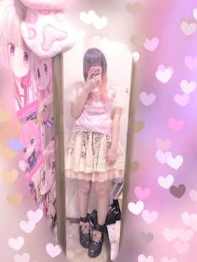 「axes femme（アクシーズファム）のアイテム（スカート、ベージュ系）」を使った、りりり0625さん（レディース・163cm）の春コーディネート
