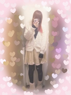 「GRL（グレイル）のアイテム（カーディガン/ボレロ、ホワイト系）」を使った、りりり0625さん（レディース・163cm）の春コーディネート