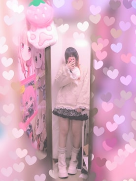 「temuのアイテム（ニット/セーター、ベージュ系）」を使った、りりり0625さん（レディース・163cm）の春コーディネート