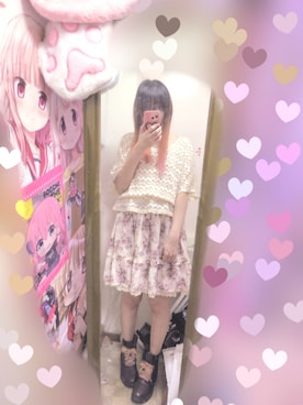 「axes femme（アクシーズファム）のアイテム（スカート、ホワイト系）」を使った、りりり0625さん（レディース・163cm）の春コーディネート