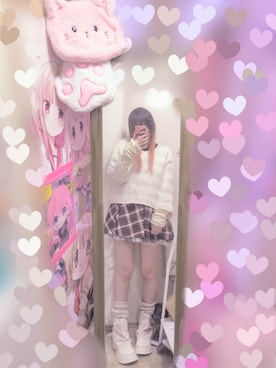 「GRL（グレイル）のアイテム（ニット/セーター、ベージュ系）」を使った、りりり0625さん（レディース・163cm）の春コーディネート