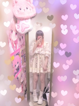 「axes femme（アクシーズファム）のアイテム（スカート、ベージュ系）」を使った、りりり0625さん（レディース・163cm）の春コーディネート