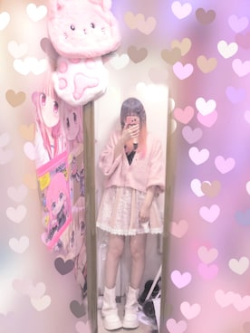 「GRL（グレイル）のアイテム（カーディガン/ボレロ、ピンク系）」を使った、りりり0625さん（レディース・163cm）の春コーディネート