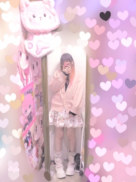 「GRL（グレイル）のアイテム（カーディガン/ボレロ、ピンク系）」を使った、りりり0625さん（レディース・163cm）の春コーディネート