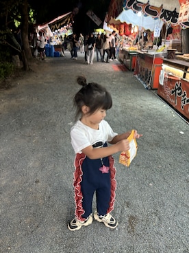 「アイテム（オールインワン・サロペット）」を使った、nannandayonさん（キッズ・90cm）の秋コーディネート