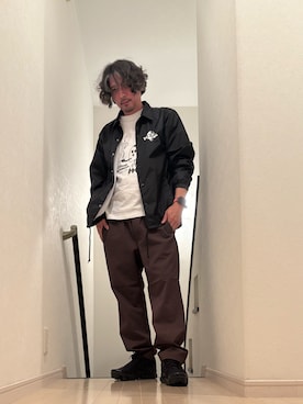 「アイテム（ナイロンジャケット）」を使った、アクセルボンバーさん（メンズ・170cm・40代）の秋コーディネート